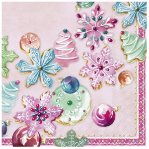 IHR Napkin Lunch Paper Sugar and Cookies Rose