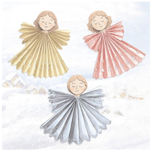 IHR Napkin Lunch Paper Paper Angels Light Blue IHR Napkin Lunch Paper Paper Angels Light Blue