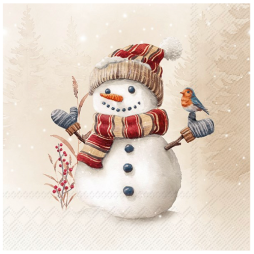 IHR Napkin Lunch Paper Oscar the Snowman IHR Napkin Lunch Paper Oscar the Snowman