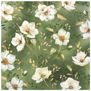 IHR Napkin Lunch Paper Golden Gala Green IHR Napkin Lunch Paper Golden Gala Green