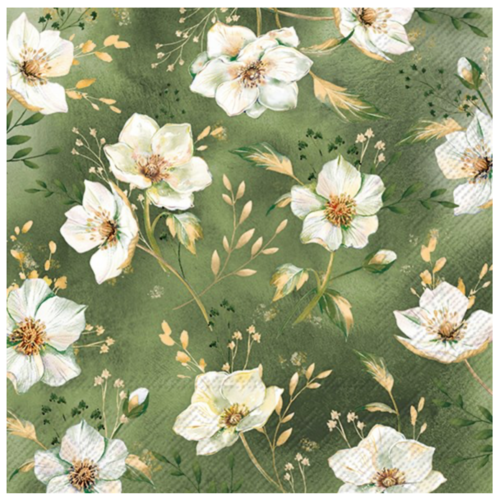IHR Napkin Lunch Paper Golden Gala Green IHR Napkin Lunch Paper Golden Gala Green