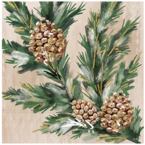 IHR Napkin Lunch Paper Gilded Swag Cream IHR Napkin Lunch Paper Gilded Swag Cream