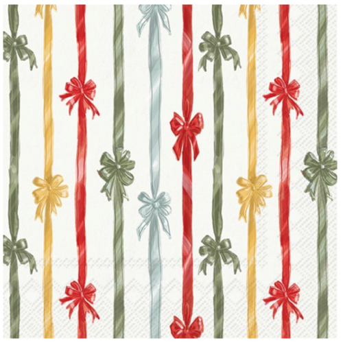 IHR Napkin Lunch Paper Frosty Bows IHR Napkin Lunch Paper Frosty Bows