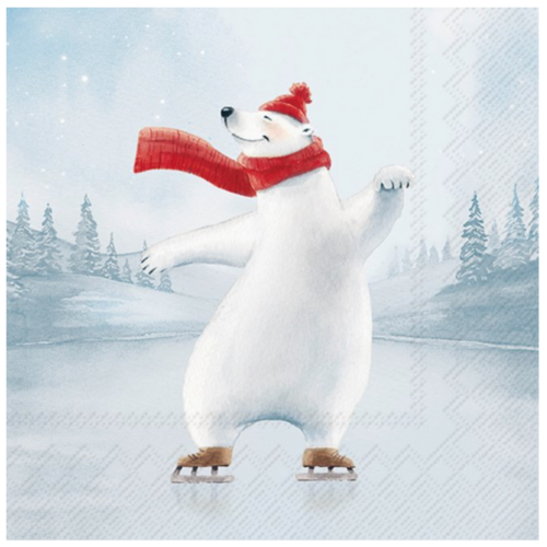 IHR Napkin Lunch Paper Dancing On Ice IHR Napkin Lunch Paper Dancing On Ice