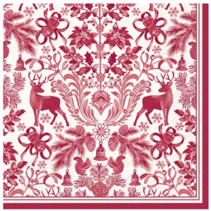 IHR Napkin Lunch Paper Brimsley Red