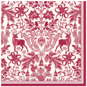 IHR Napkin Cocktail Paper Brimsley Red
