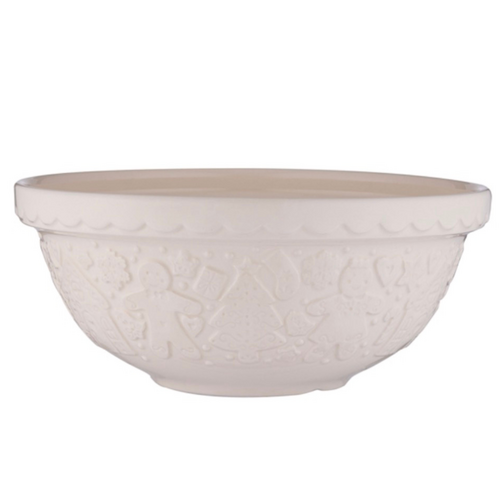 Mason Cash Mason Cash Gingerbread Mixing Bowl 26cm White Mason Cash Mason Cash Gingerbread Mixing Bowl 26cm White