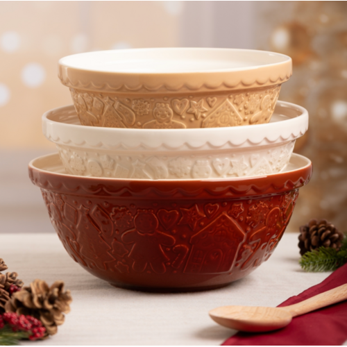 Mason Cash Mason Cash Gingerbread Mixing Bowl 26cm White Mason Cash Mason Cash Gingerbread Mixing Bowl 26cm White