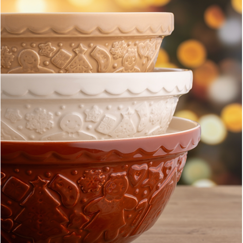 Mason Cash Mason Cash Gingerbread Mixing Bowl 26cm White Mason Cash Mason Cash Gingerbread Mixing Bowl 26cm White