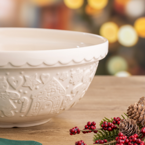 Mason Cash Mason Cash Gingerbread Mixing Bowl 26cm White Mason Cash Mason Cash Gingerbread Mixing Bowl 26cm White