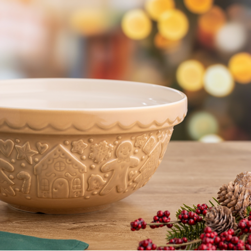 Mason Cash Mason Cash Gingerbread Mixing Bowl 24cm Beige Mason Cash Mason Cash Gingerbread Mixing Bowl 24cm Beige