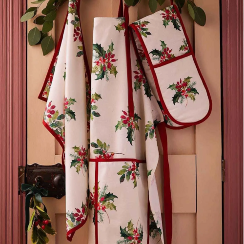 Portmeirion Christmas Holly Double Oven Glove Portmeirion Christmas Holly Double Oven Glove