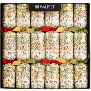 Walpert Crackers Gold Foliage & Deer 6 Pieces