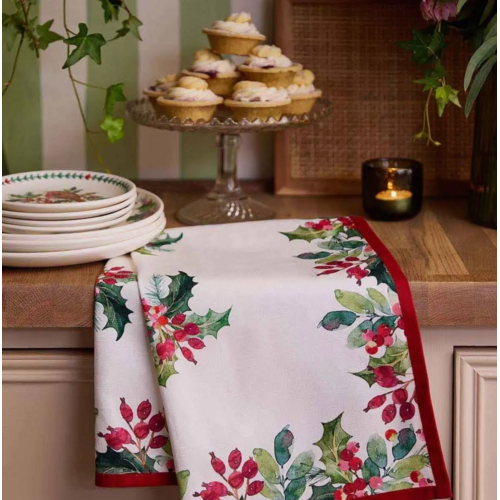 Portmeirion Christmas Holly Tea Towel Portmeirion Christmas Holly Tea Towel