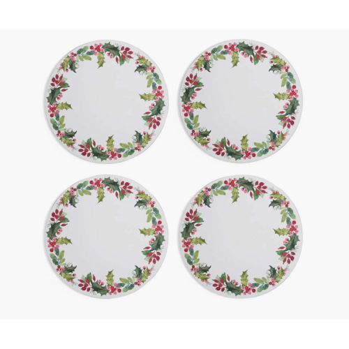 Pimpernel Placemats Round Christmas Holly Set of 4