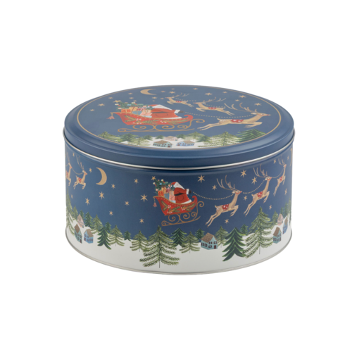 Option2 Cookie Tin Large Santa in the Night Sky