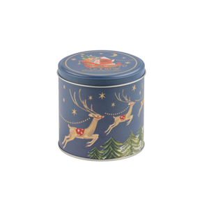 Option2 Cookie Tin Small Santa in the Night Sky Option2 Cookie Tin Small Santa in the Night Sky