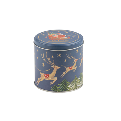 Option2 Cookie Tin Small Santa in the Night Sky Option2 Cookie Tin Small Santa in the Night Sky
