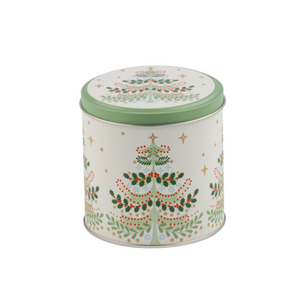 Option2 Cookie Tin Small Scandi Tree Print Option2 Cookie Tin Small Scandi Tree Print