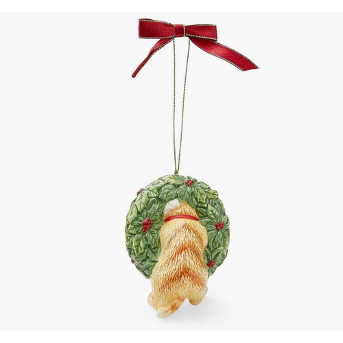 Spode Christmas Tree Kitten in Wreath Ornament Spode Christmas Tree Kitten in Wreath Ornament