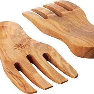 BERARD Salad Hands Olivewood Set of 2 BERARD Salad Hands Olivewood Set of 2