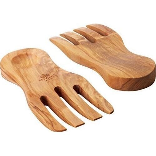 BERARD Salad Hands Olivewood Set of 2 BERARD Salad Hands Olivewood Set of 2