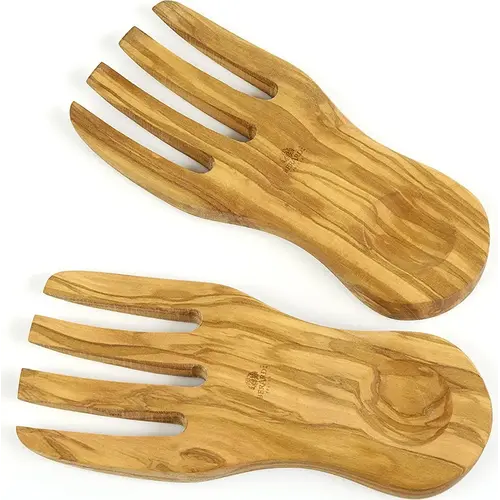 BERARD Salad Hands Olivewood Set of 2 BERARD Salad Hands Olivewood Set of 2