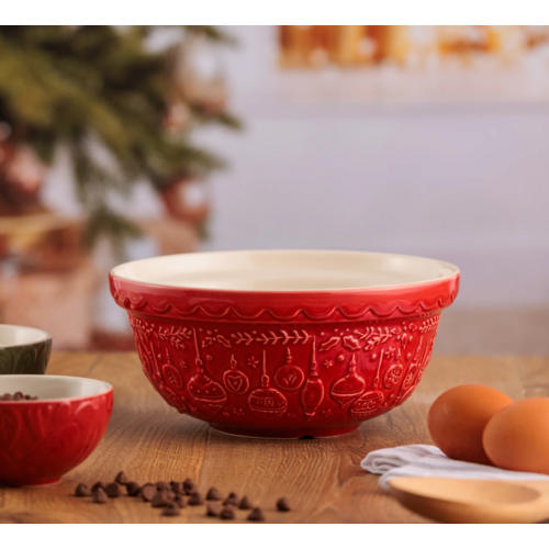 Mason Cash Mason Cash Deck the Halls Mixing Bowl 21cm Red