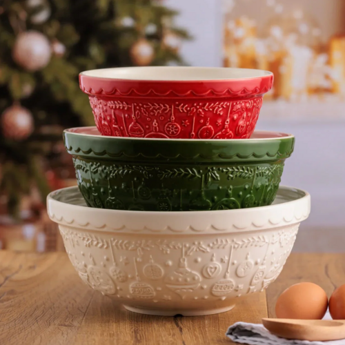 Mason Cash Mason Cash Deck the Halls Mixing Bowl 21cm Red