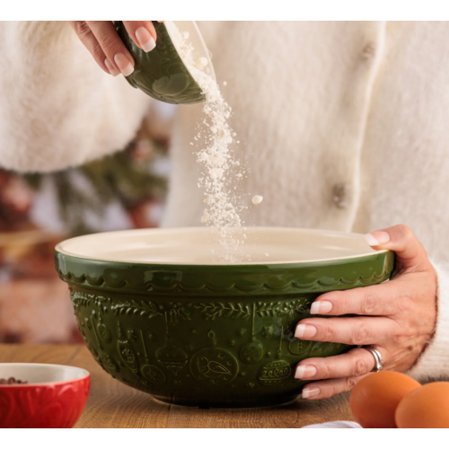 Mason Cash Mason Cash Deck the Halls Mixing Bowl 24cm Green