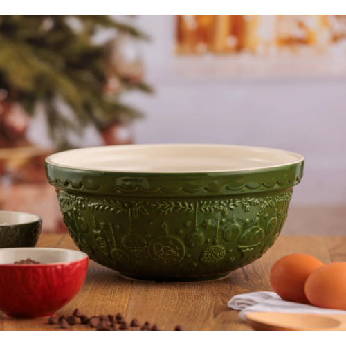 Mason Cash Mason Cash Deck the Halls Mixing Bowl 24cm Green