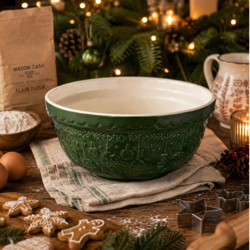 Mason Cash Mason Cash Deck the Halls Mixing Bowl 24cm Green
