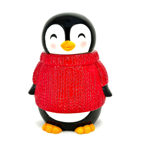 Danesco Penguin Sweater Cookie Jar