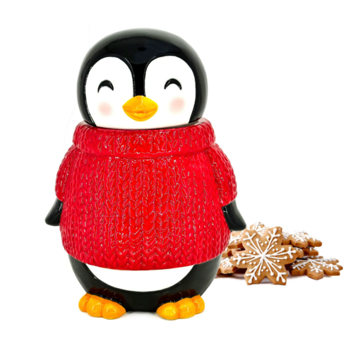 Danesco Penguin Sweater Cookie Jar