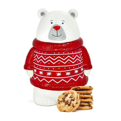 Danesco Polar Bear Sweater Cookie Jar