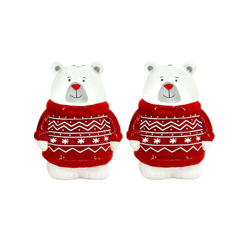 Danesco Polar Bear Sweater Salt & Pepper Shakers