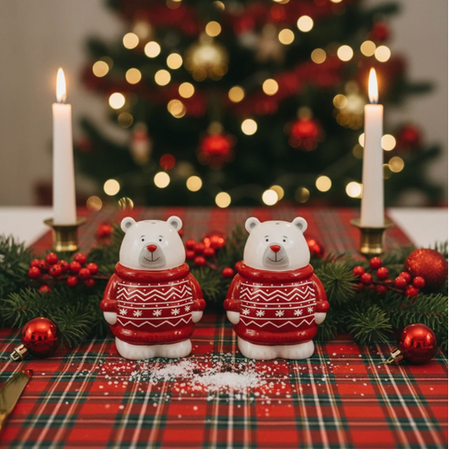 Danesco Polar Bear Sweater Salt & Pepper Shakers