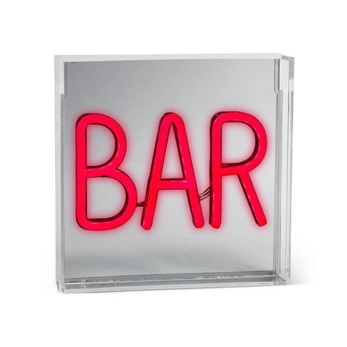 Abbott Bar Sign Square Neon Red 7 Inch
