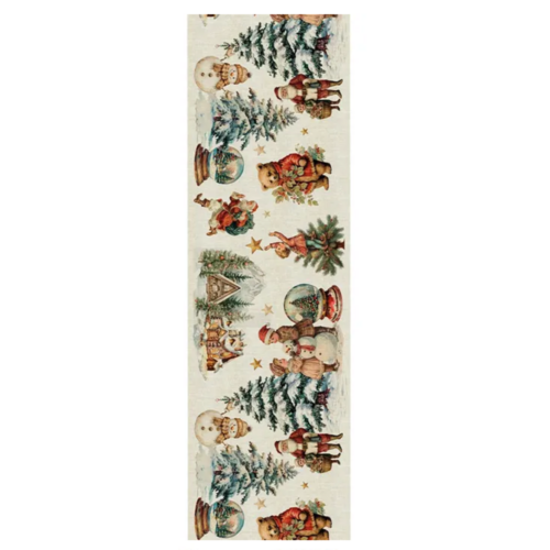 Garnier Thiebaut Runner Bonhommes De Neige Vintage 20 x 91 Inch Garnier Thiebaut