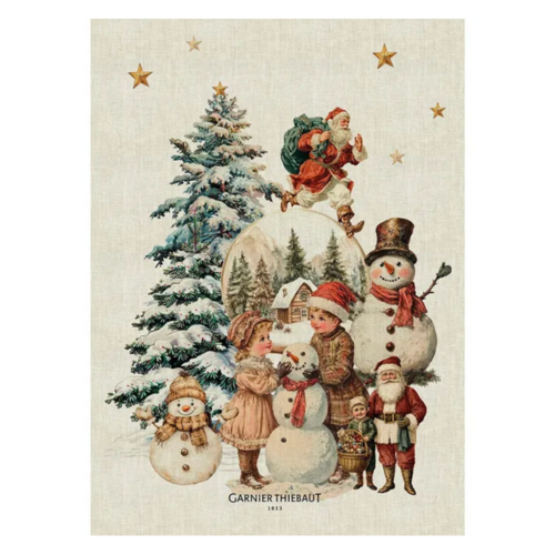 Garnier Thiebaut Tea Towel Bonhommes De Neige Vintage