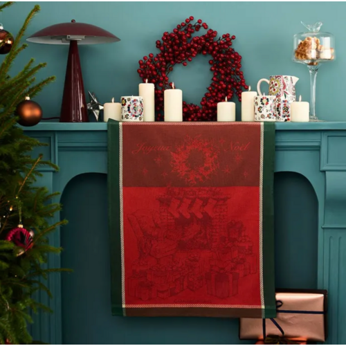 Garnier Thiebaut Tea Towel Les Cadeaux De Noel Houx