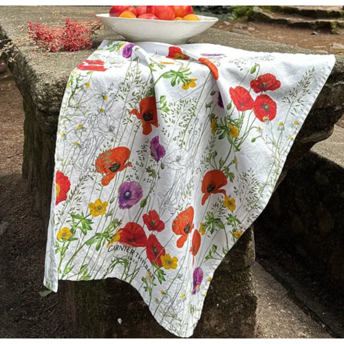 Garnier Thiebaut Tea Towel Les Coquelicots Violet Garnier Thiebaut Tea Towel Les Coquelicots Violet