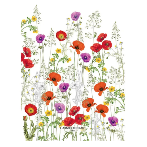 Garnier Thiebaut Tea Towel Les Coquelicots Violet Garnier Thiebaut Tea Towel Les Coquelicots Violet
