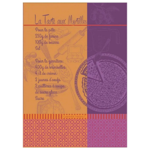 Garnier Thiebaut Tea Towel Tarte Myrtilles Violine Garnier Thiebaut Tea Towel Tarte Myrtilles Violine