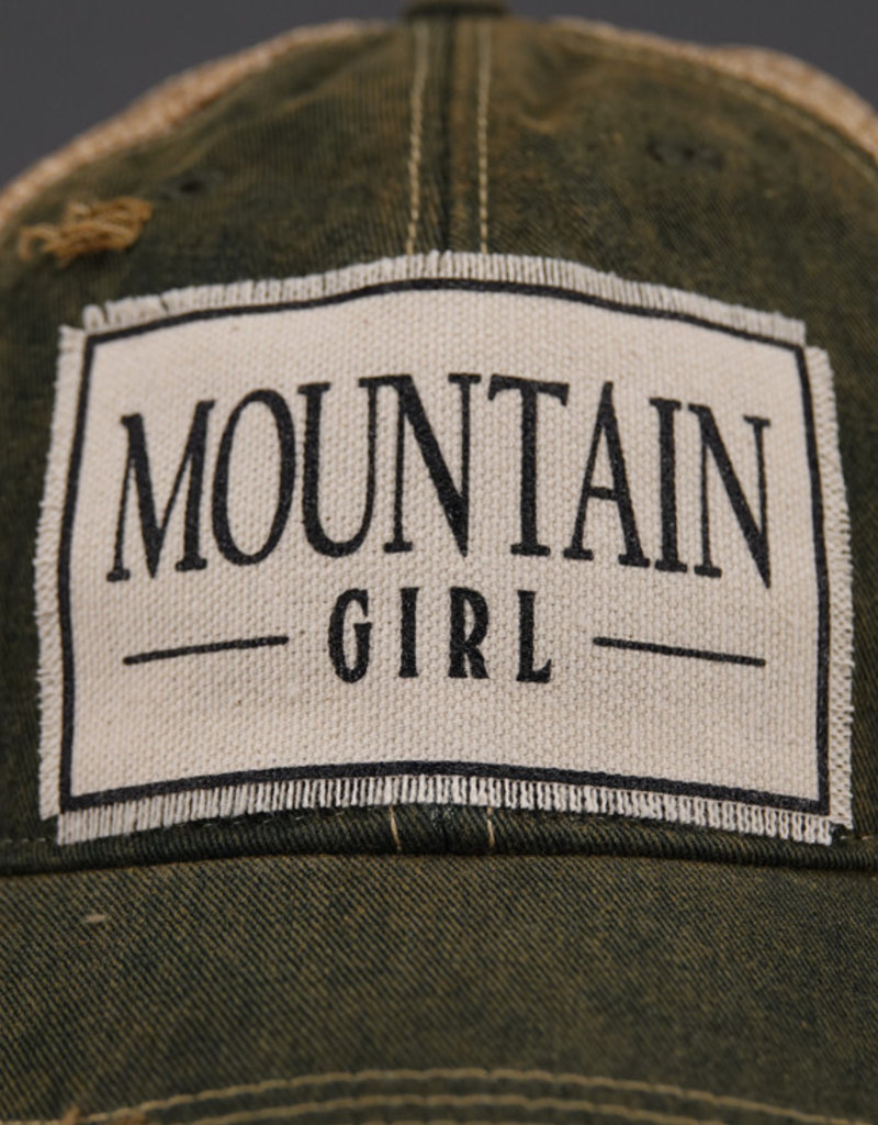 VINTAGE LIFE MOUNTAIN GIRL TRUCKER HAT