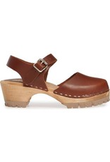 MIA SHOES FREJA SWEDISH CLOG - LUGGAGE