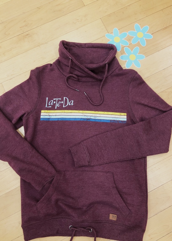 LATEDA COWL-NECK SWEATSHIRT - SANGRIA