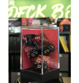 7- Dice Set GEMINI 7-DIE SET BLACK-RED/GOLD