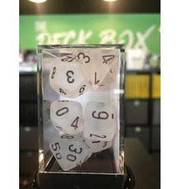 7- Dice Set FROSTED 7-DIE SET CLEAR/BLACK
