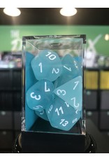 7- Dice Set FROSTED 7-DIE SET TEAL/WHITE